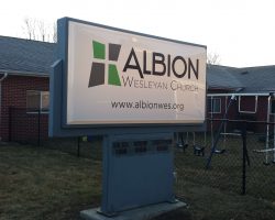 outdoor business sign
